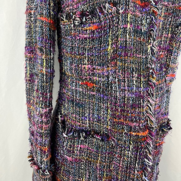 Chanel Rainbow tweed long fringe trim jacket - Picture 7 of 10